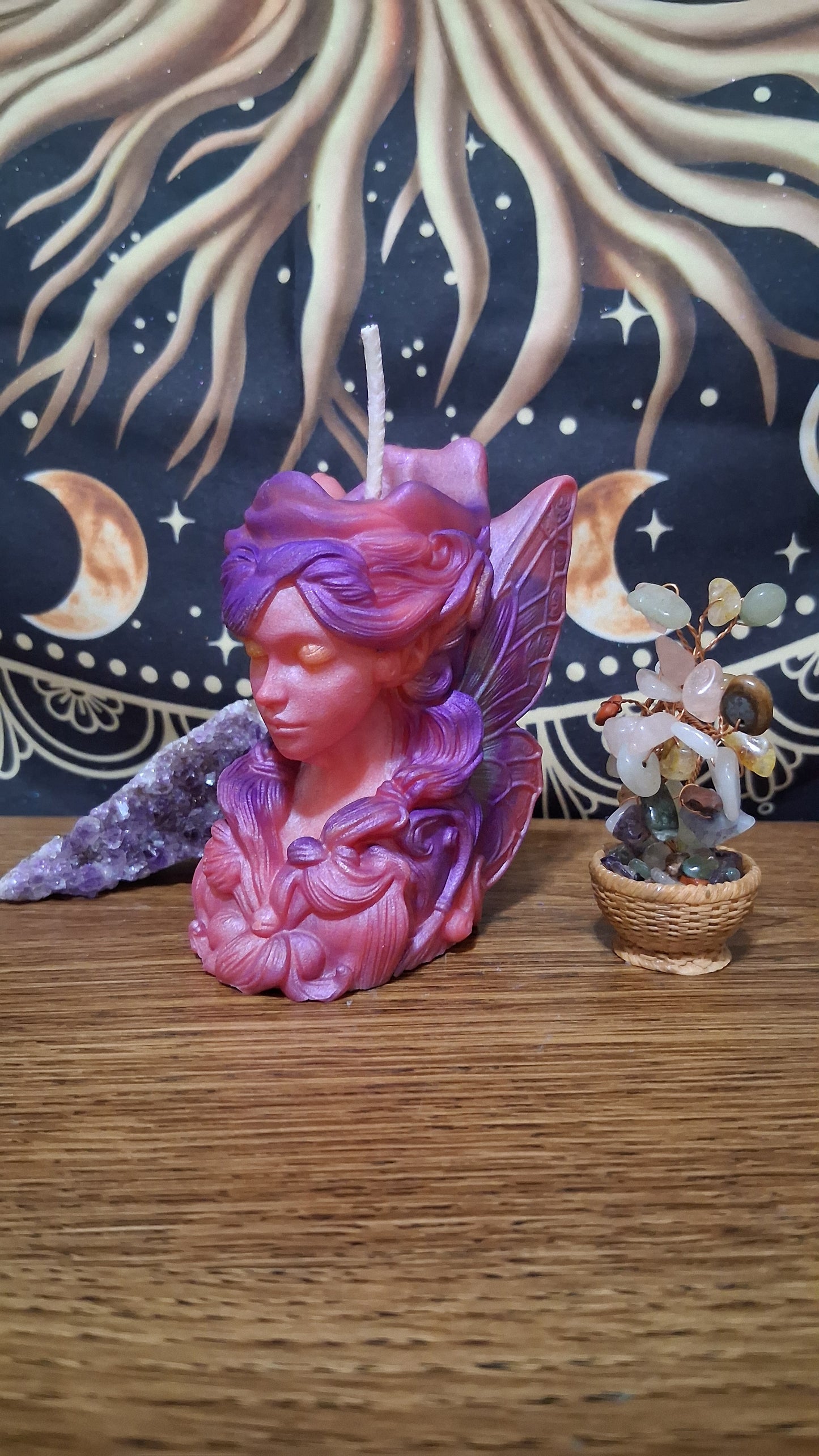Aurora's Bloom Fairy Pillar Candle
