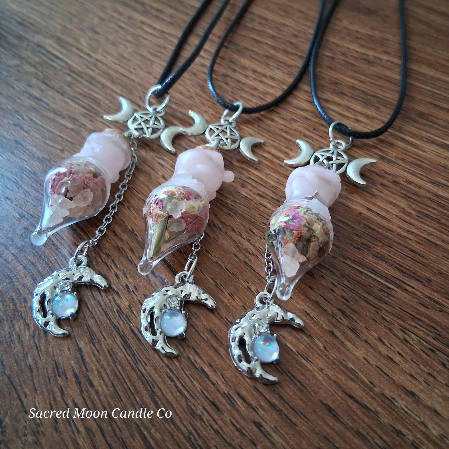 Blossoming Womb Fertility Spell Bottle Necklace