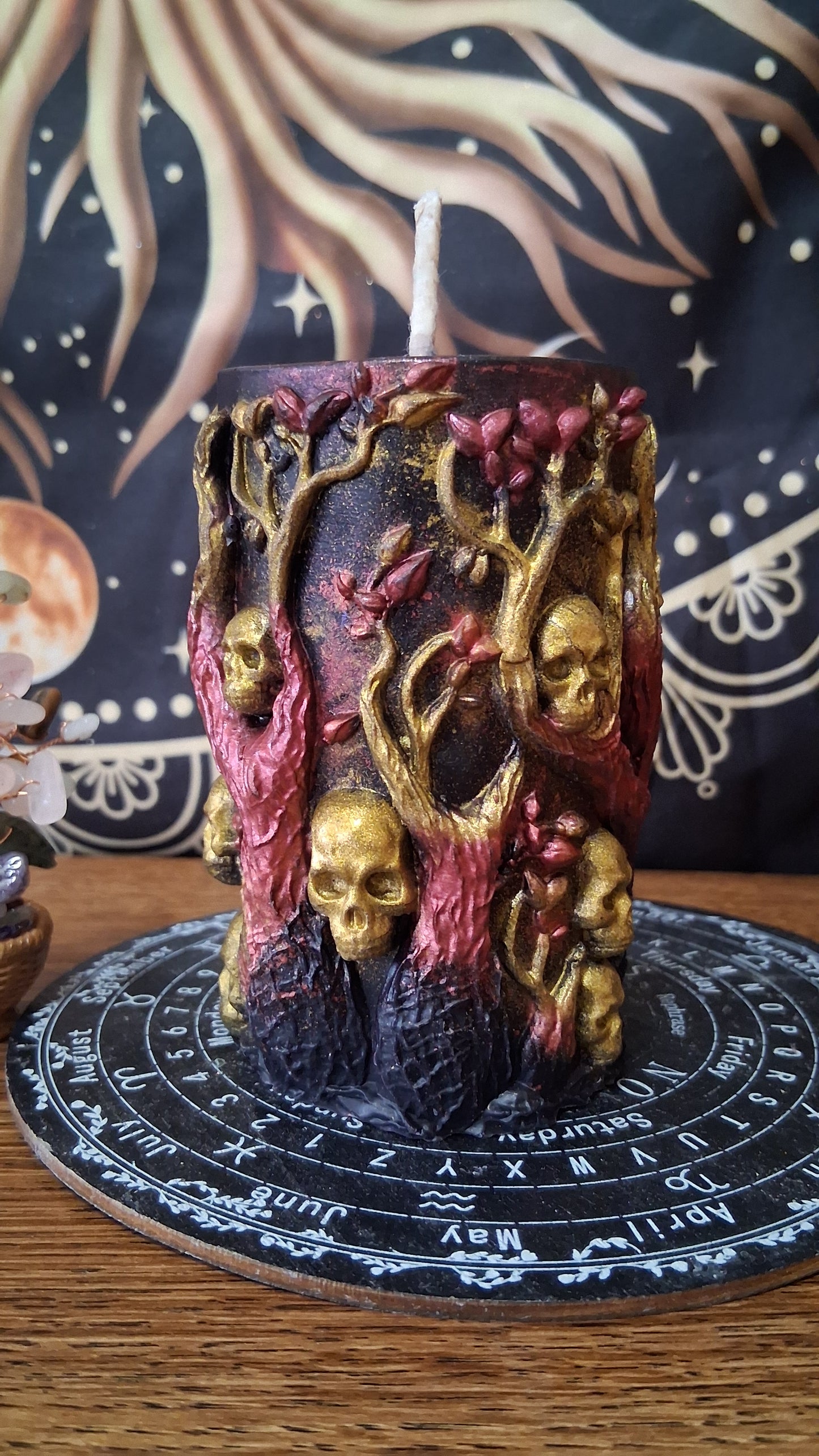 Lilith's Forbidden Fruit Witch Pillar Candles