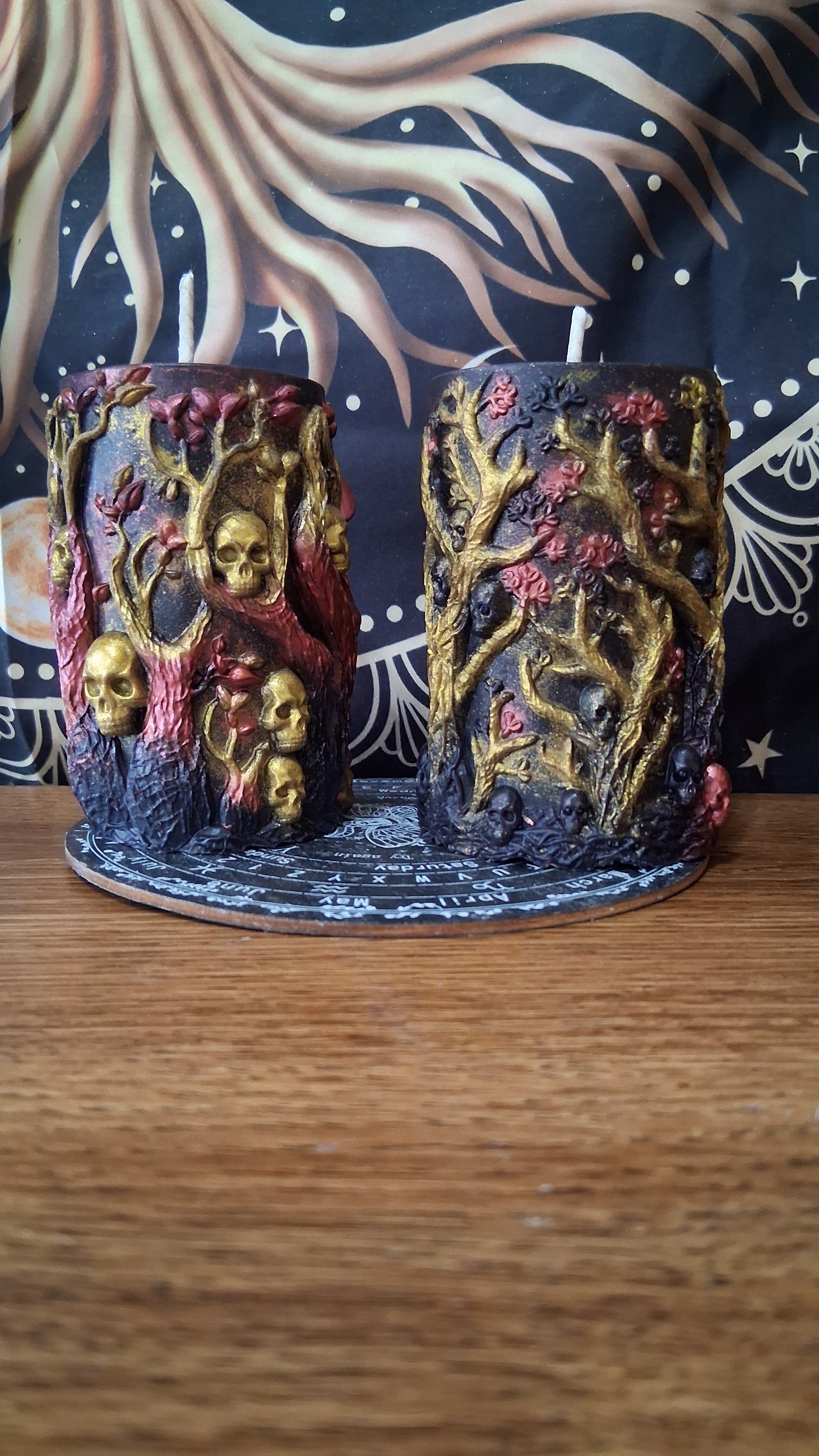 Lilith's Forbidden Fruit Witch Pillar Candles