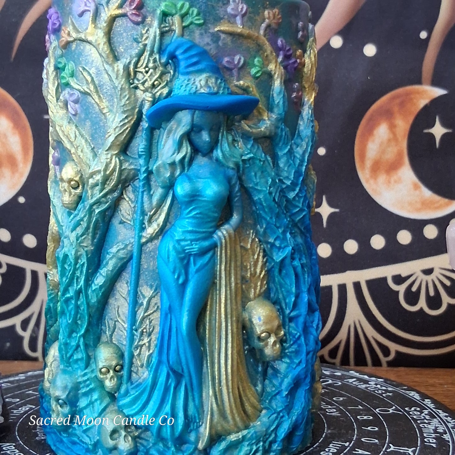 Amphitrite Goddess Witch Pillar Ritual Candle