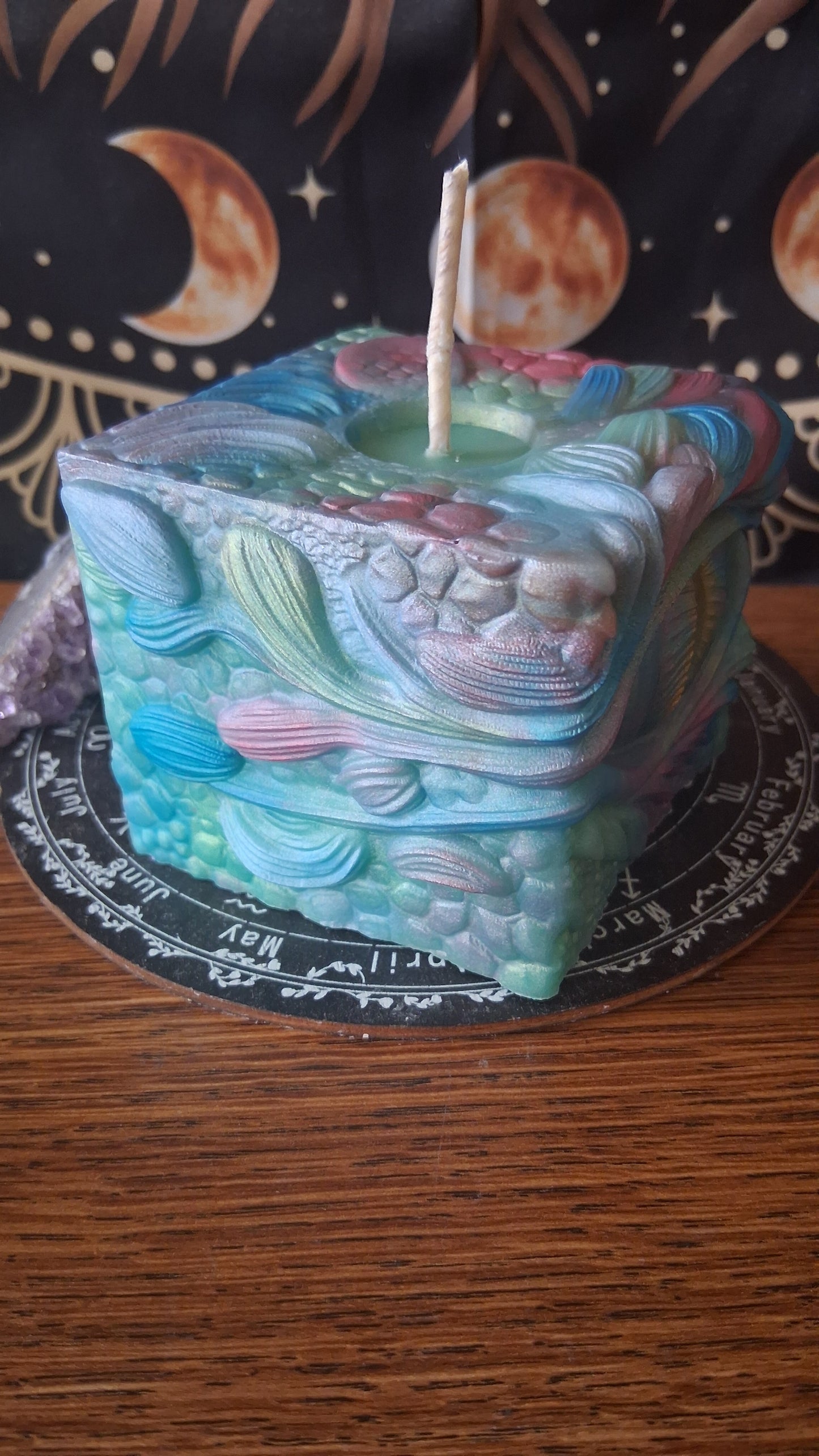 Rainbow Dragon's Gaze Elixir Pillar Candle