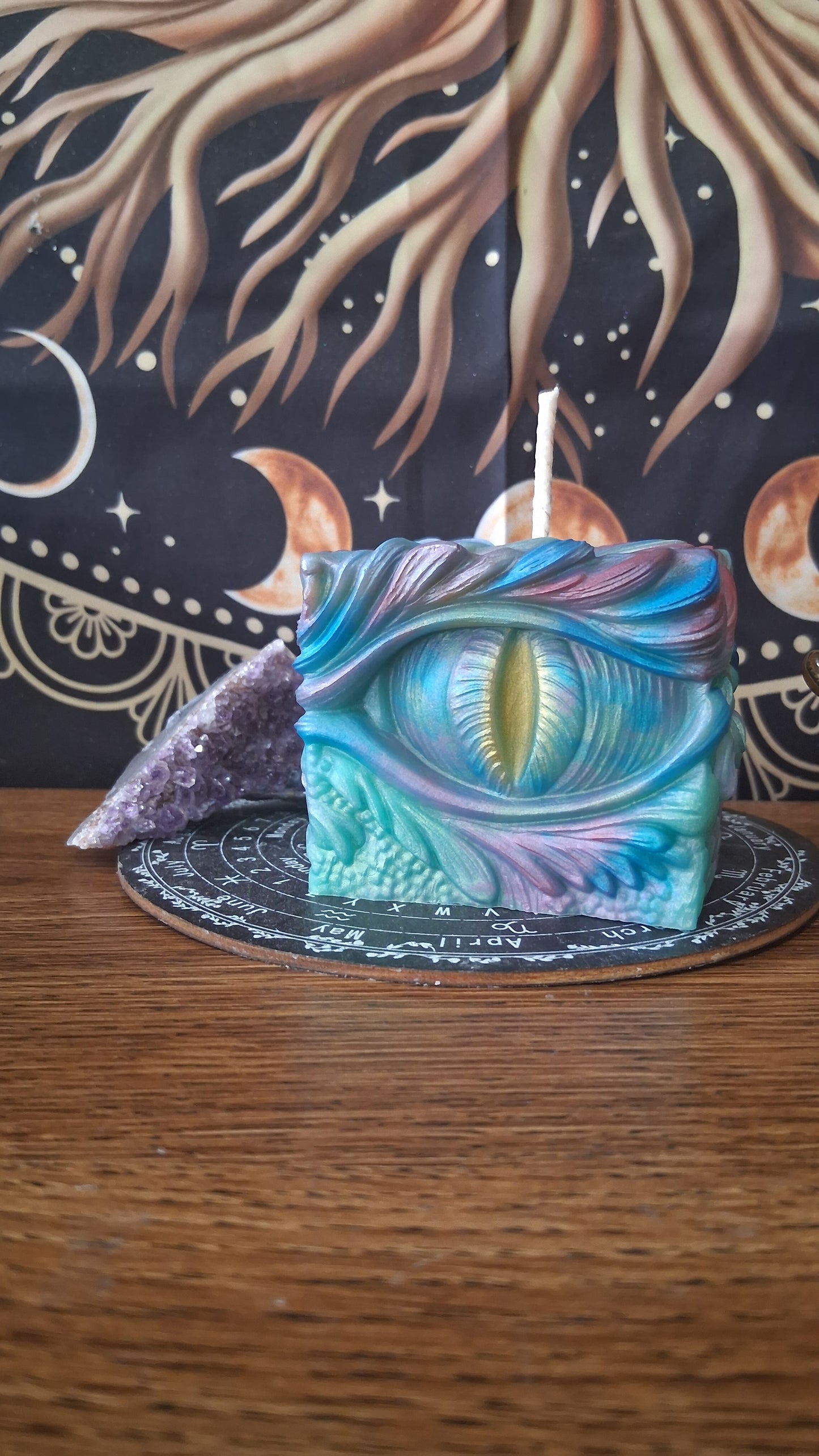 Rainbow Dragon's Gaze Elixir Pillar Candle