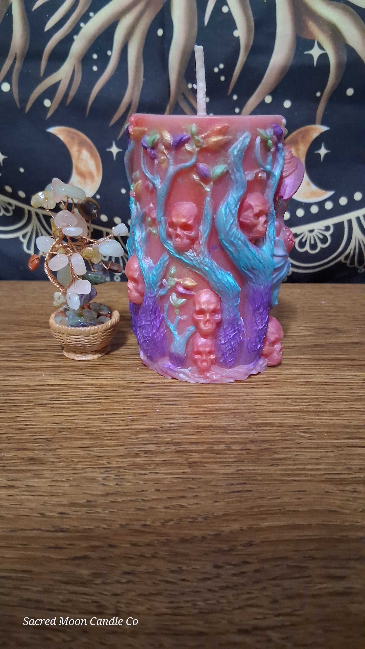 Aphrodite's Cove Witch Pillar Ritual Candle in pink