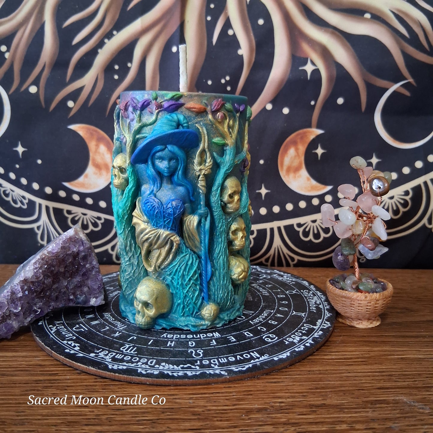 Amphitrite Goddess Witch Pillar Ritual Candle
