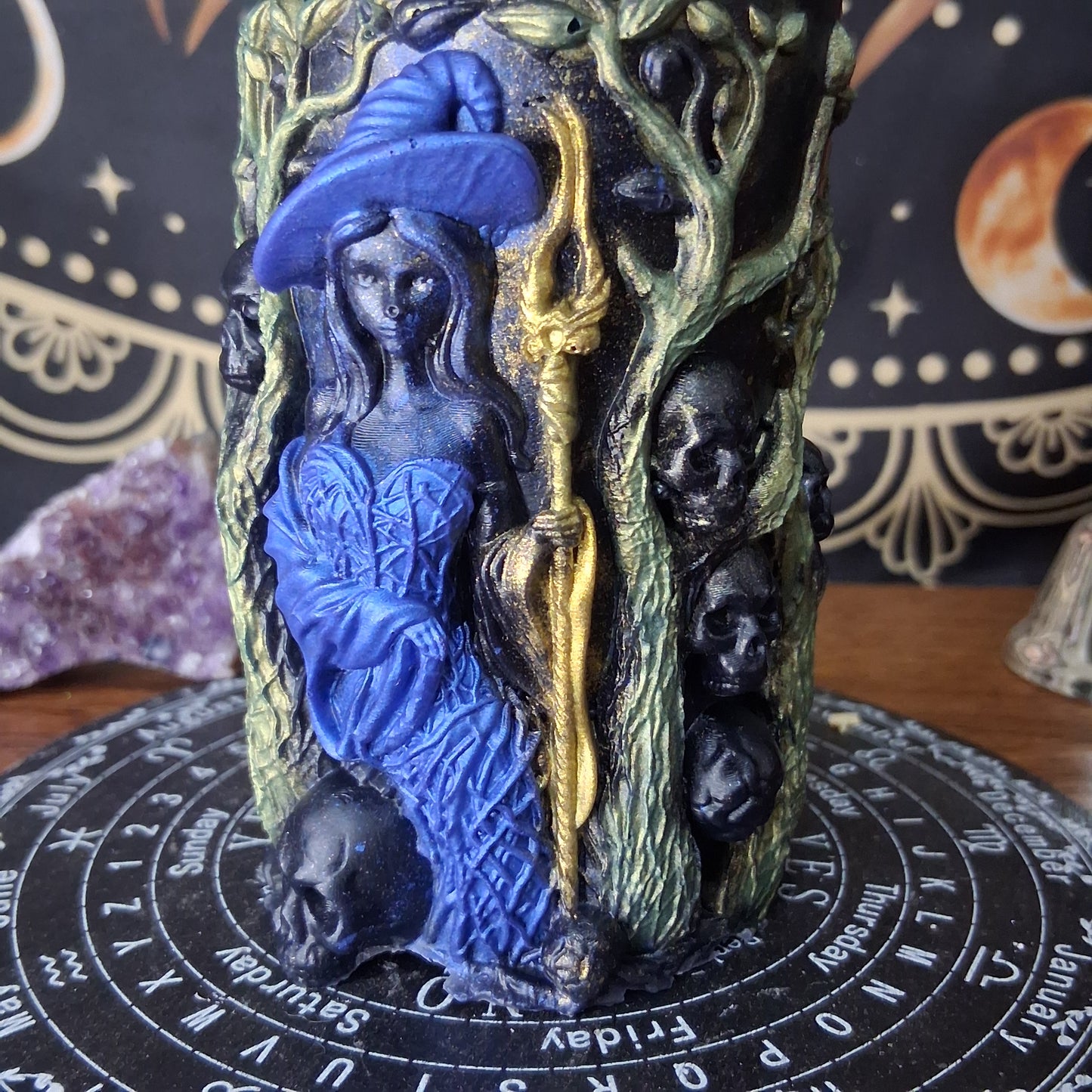 Artemis Goddess of the Hunt Ritual Witch Pillar Candle