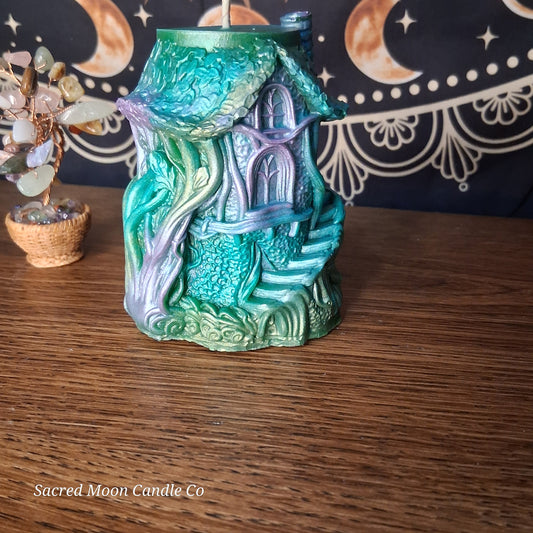 Faerie Grove Saffron and Patchouli Scented Treehouse Candle