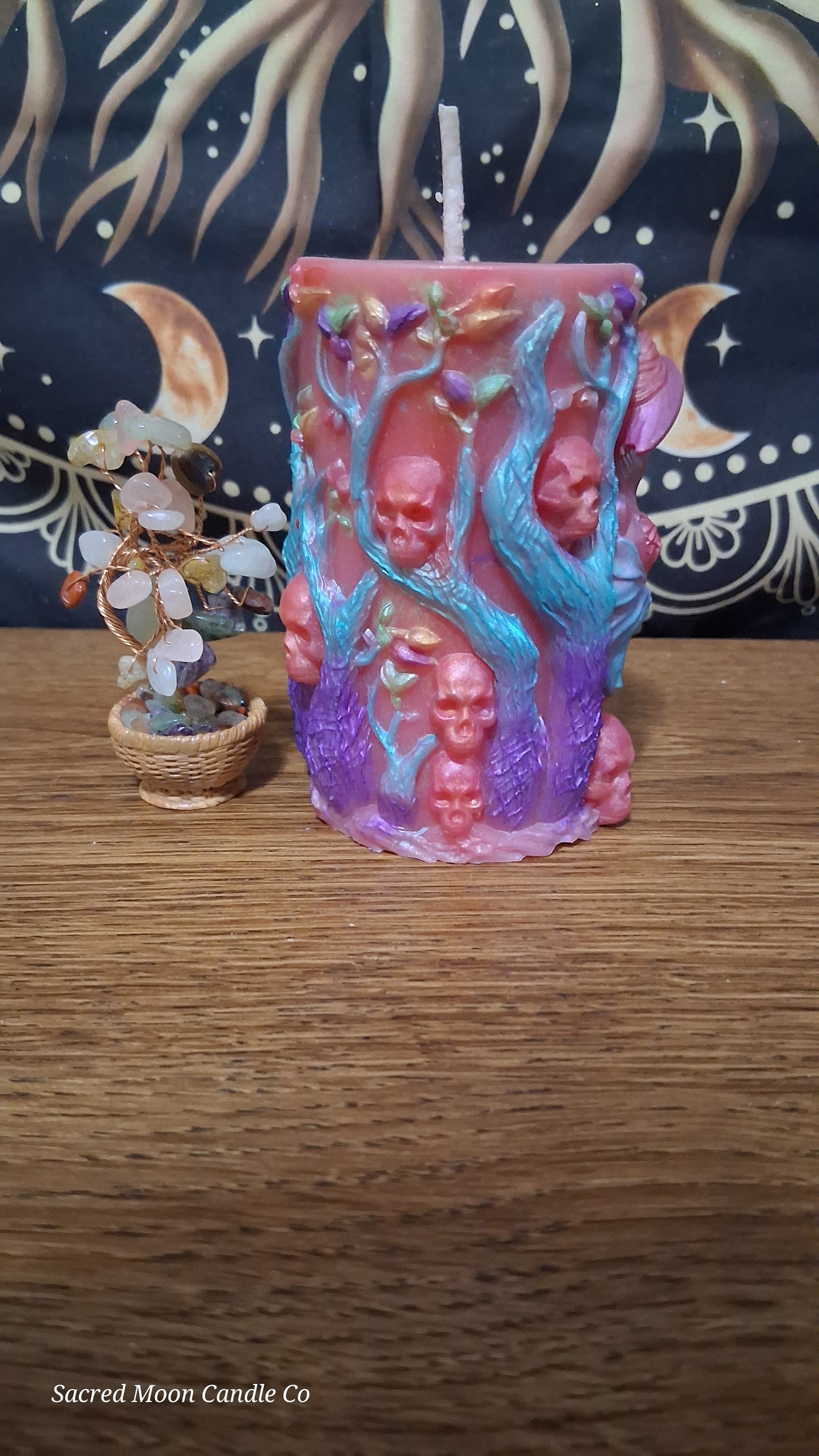 Aphrodite's Cove Witch Pillar Ritual Candle in pink