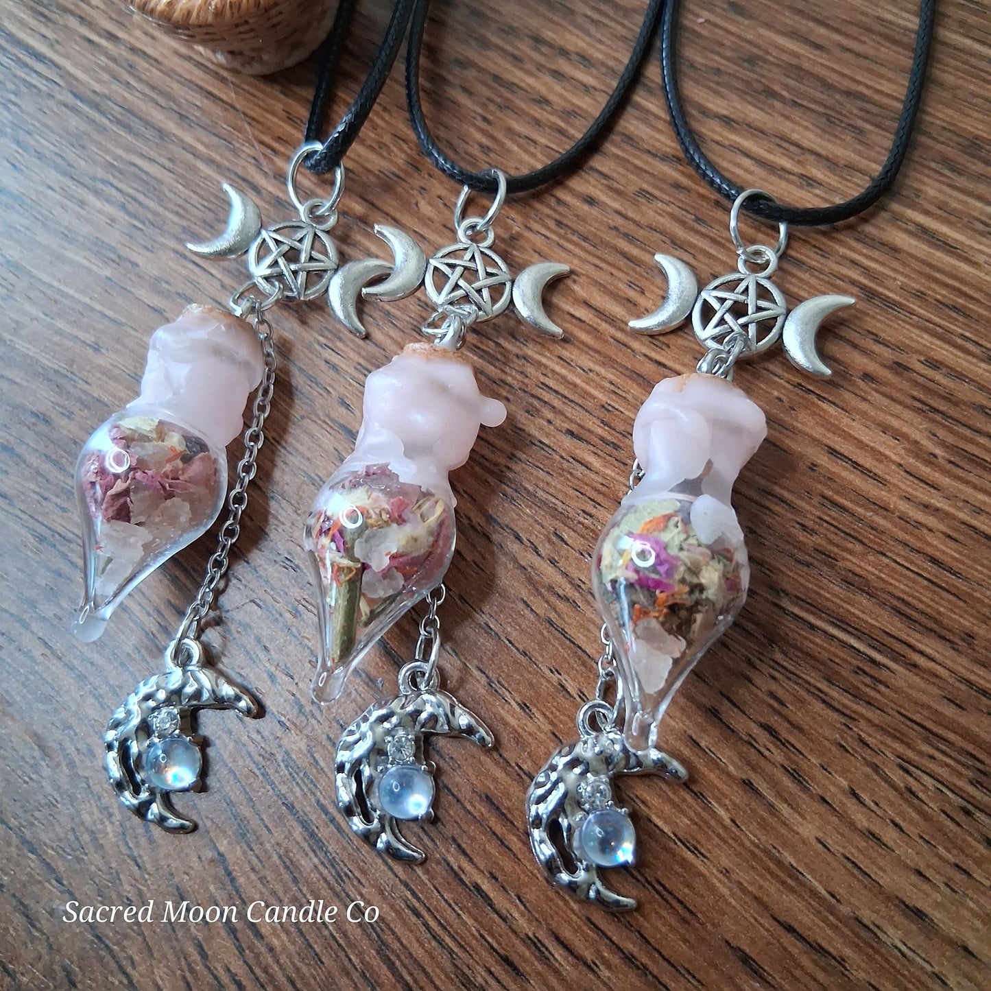 Blossoming Womb Fertility Spell Bottle Necklace