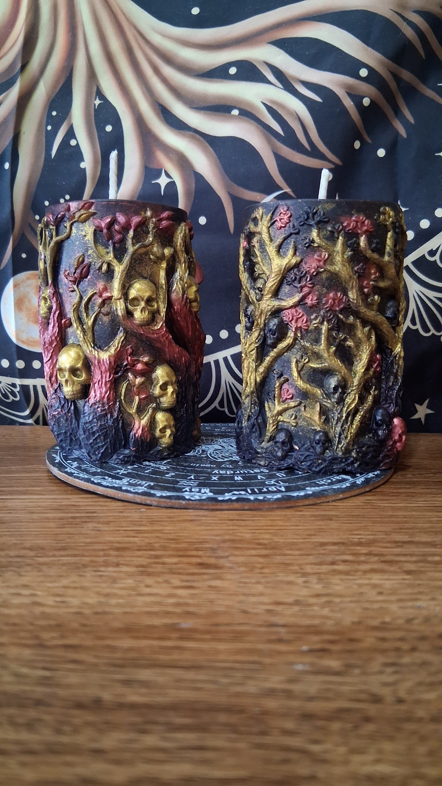 Lilith's Forbidden Fruit Witch Pillar Candles