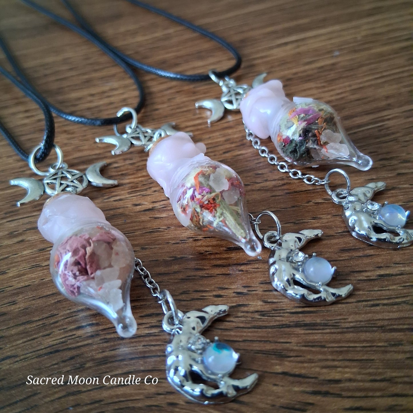 Blossoming Womb Fertility Spell Bottle Necklace