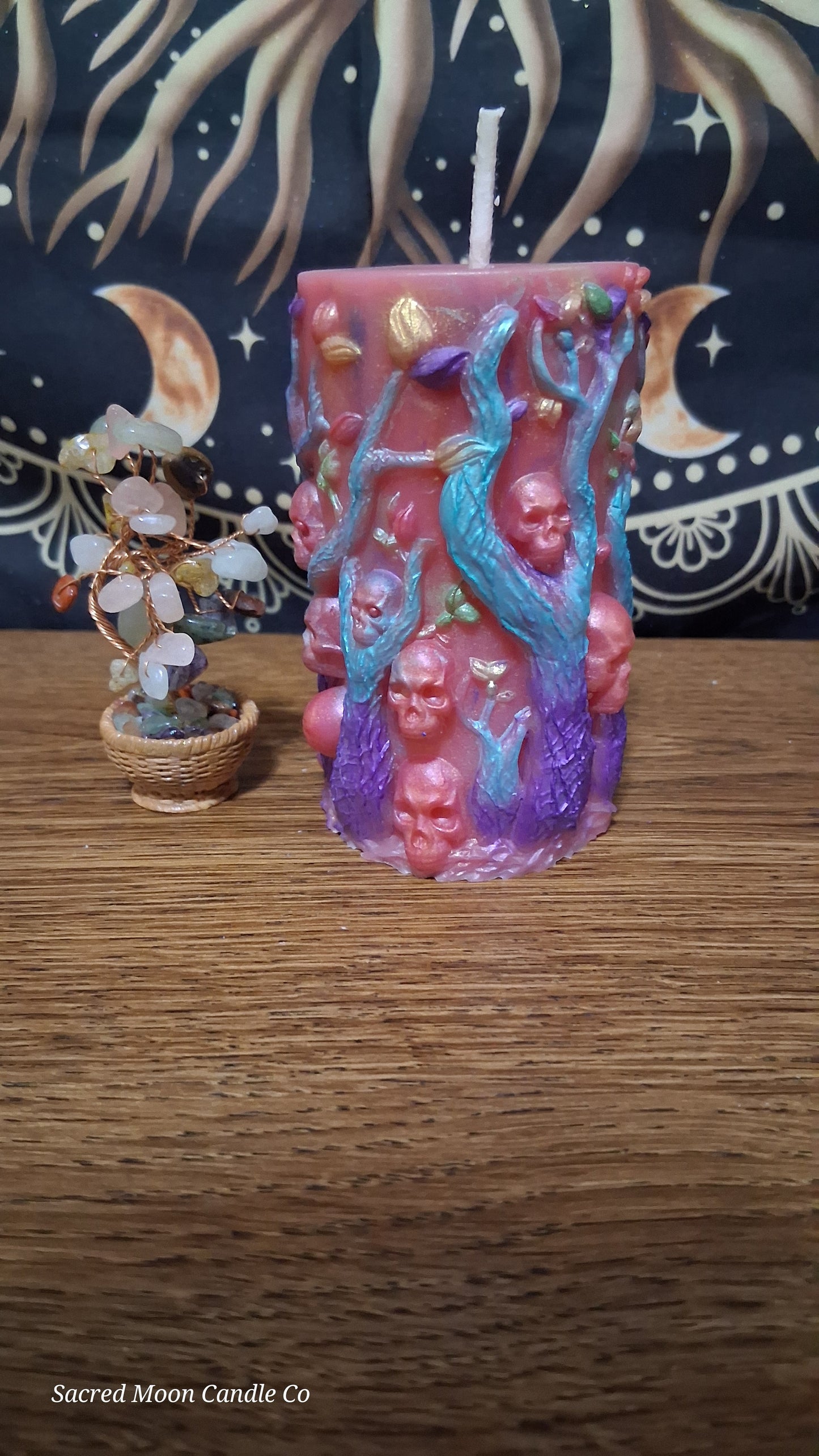 Aphrodite's Cove Witch Pillar Ritual Candle in pink