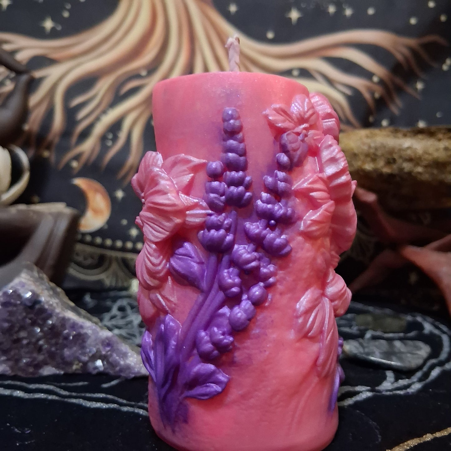 Hibiscus Goddess Ritual Pillar Candle