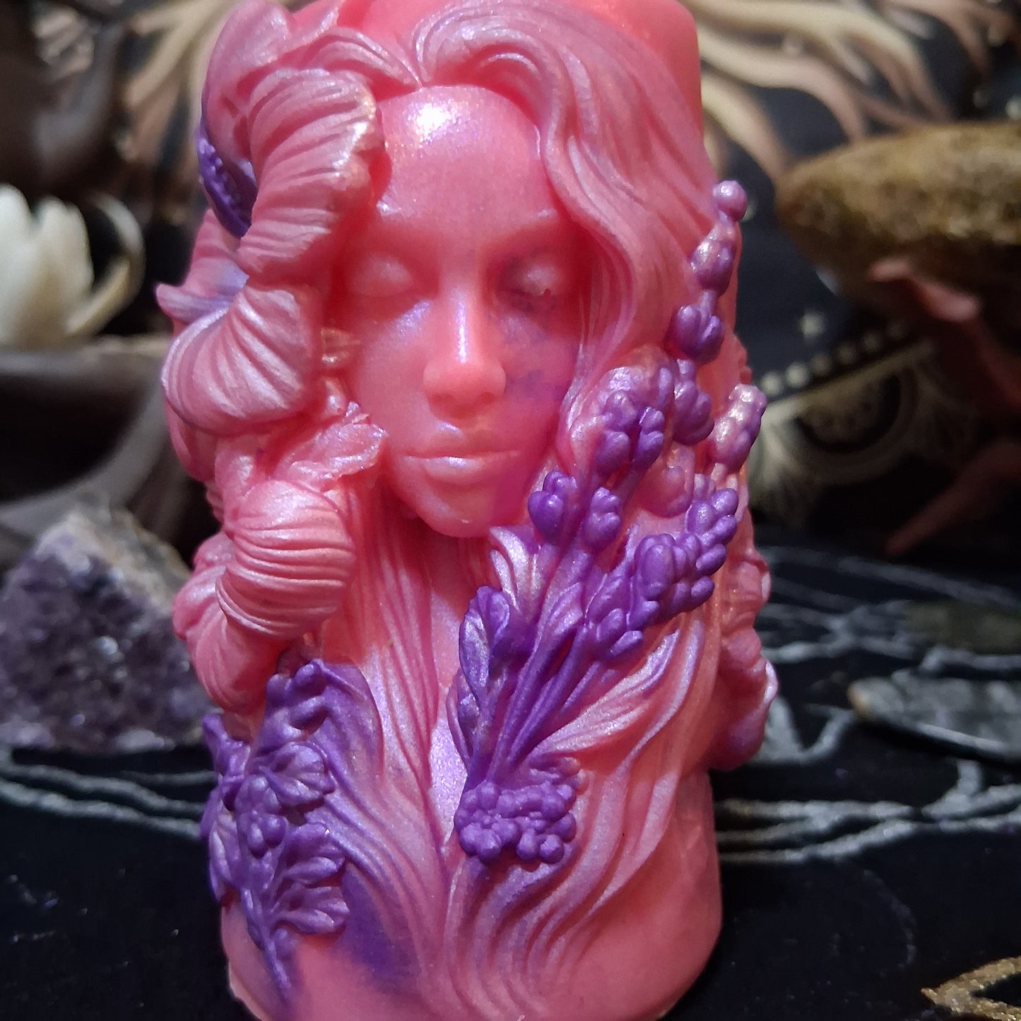 Hibiscus Goddess Ritual Pillar Candle