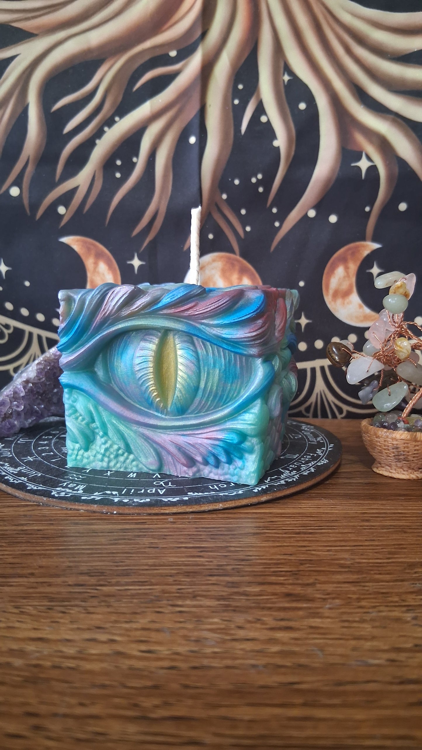 Rainbow Dragon's Gaze Elixir Pillar Candle