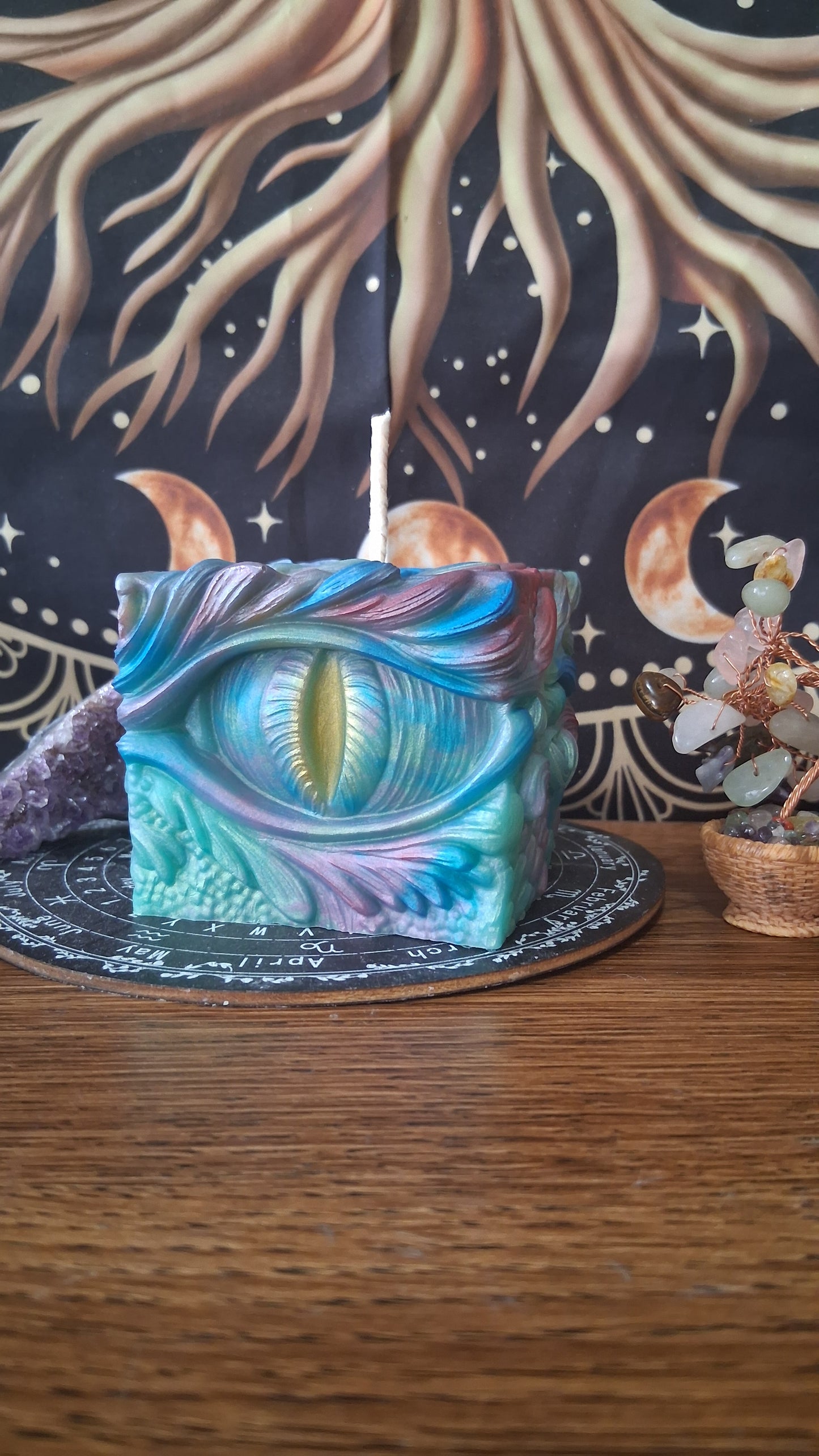 Rainbow Dragon's Gaze Elixir Pillar Candle