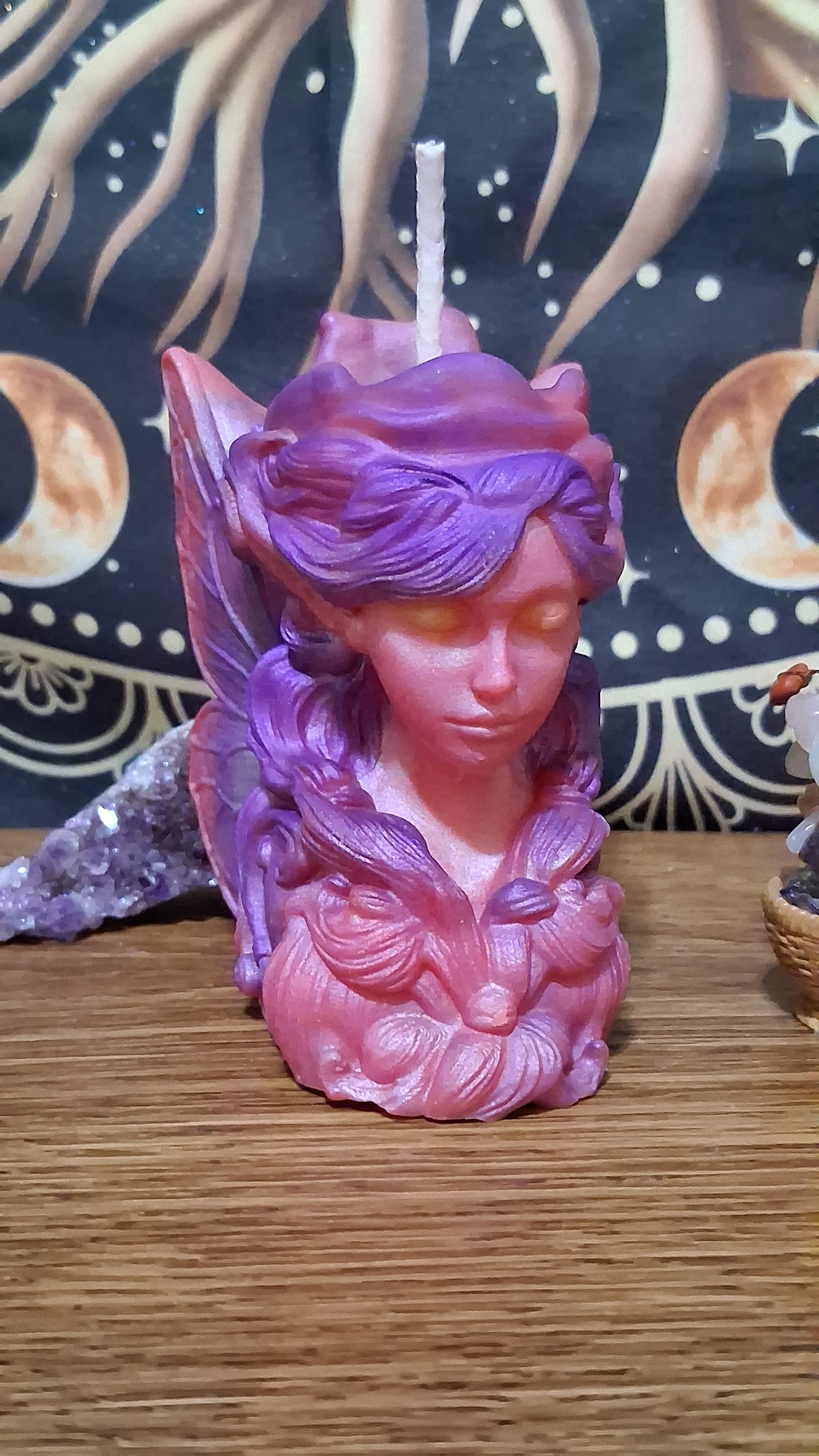 Aurora's Bloom Fairy Pillar Candle