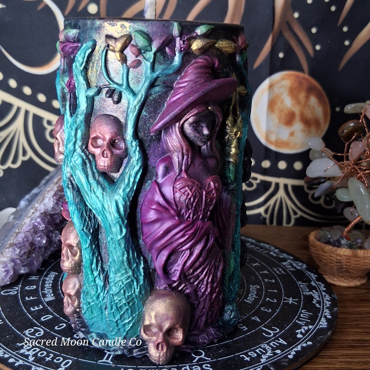 Freya Goddess of Love, Beauty, Fertility, Sex, War, Death, and Magic Witch Pillar Ritual Candles