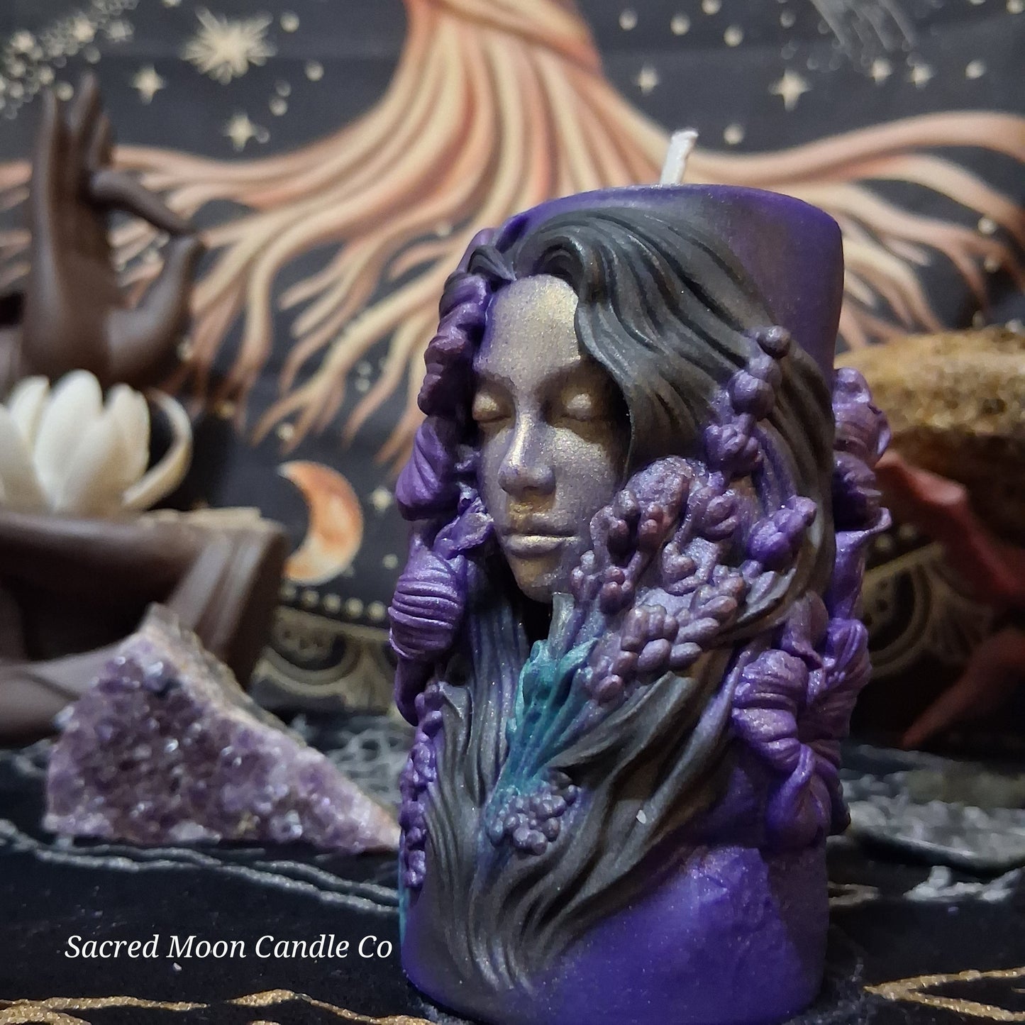 Hibiscus Goddess Ritual Pillar Candle