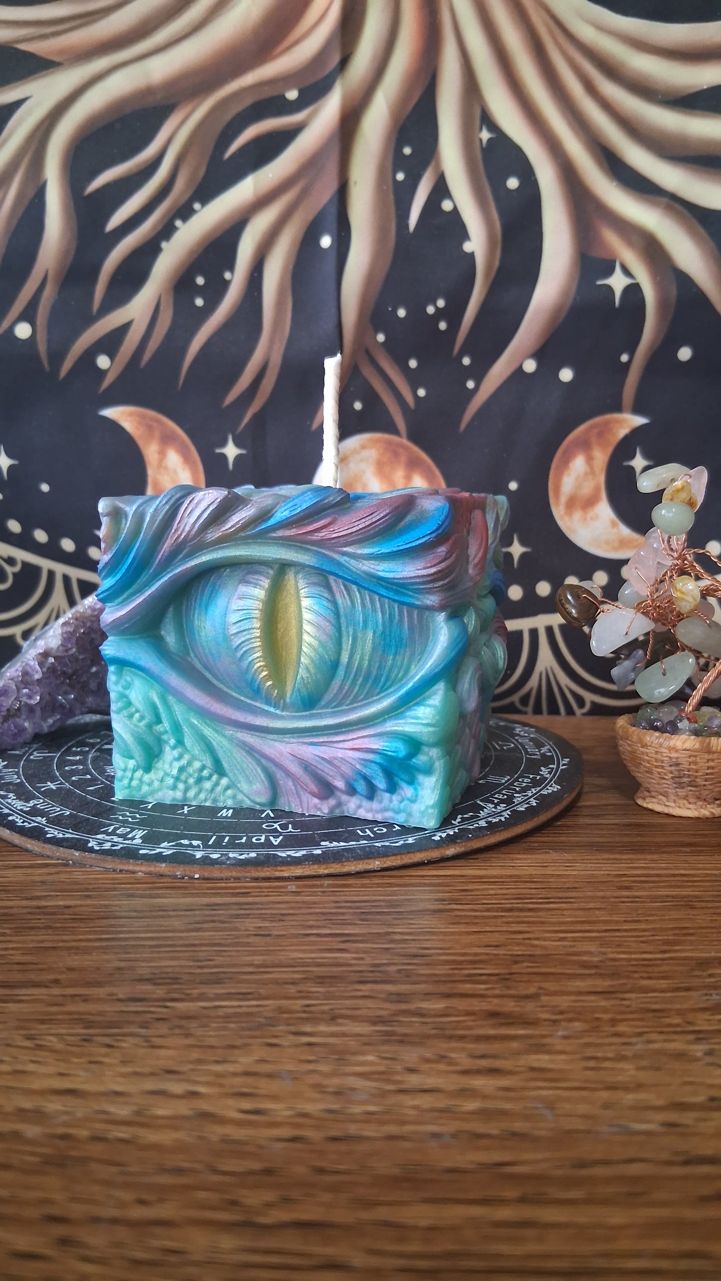 Rainbow Dragon's Gaze Elixir Pillar Candle