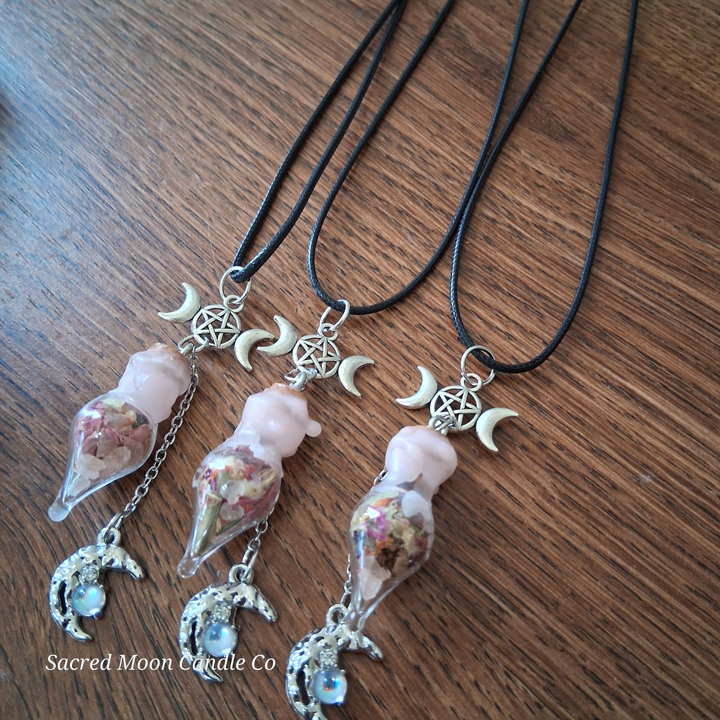 Blossoming Womb Fertility Spell Bottle Necklace