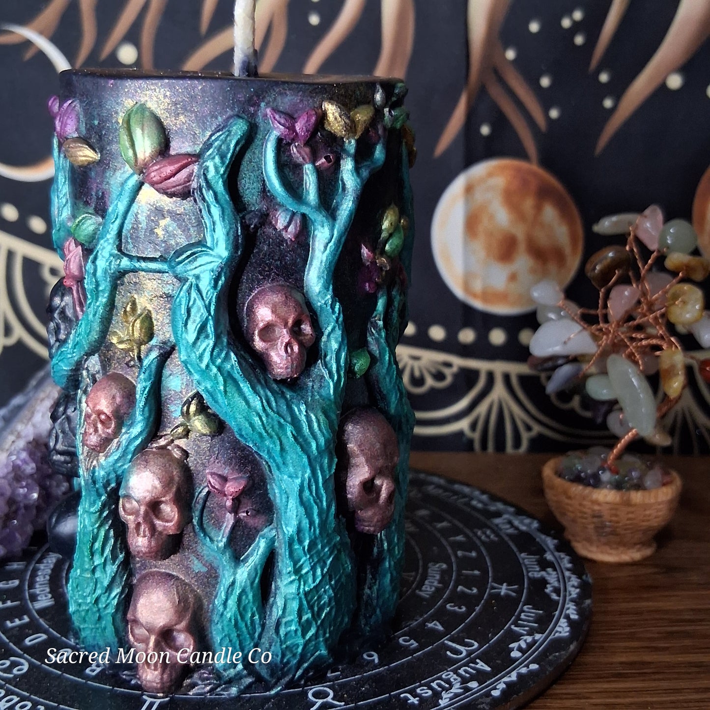 Freya Goddess of Love, Beauty, Fertility, Sex, War, Death, and Magic Witch Pillar Ritual Candles