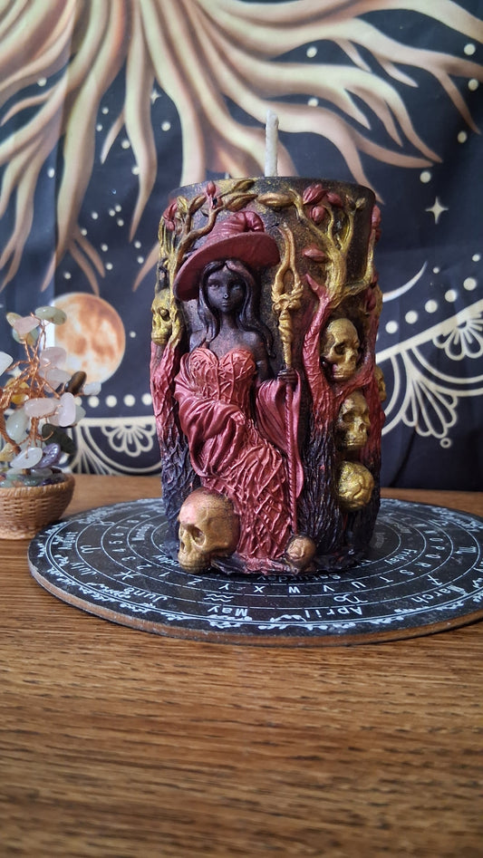 Lilith's Forbidden Fruit Witch Pillar Candles