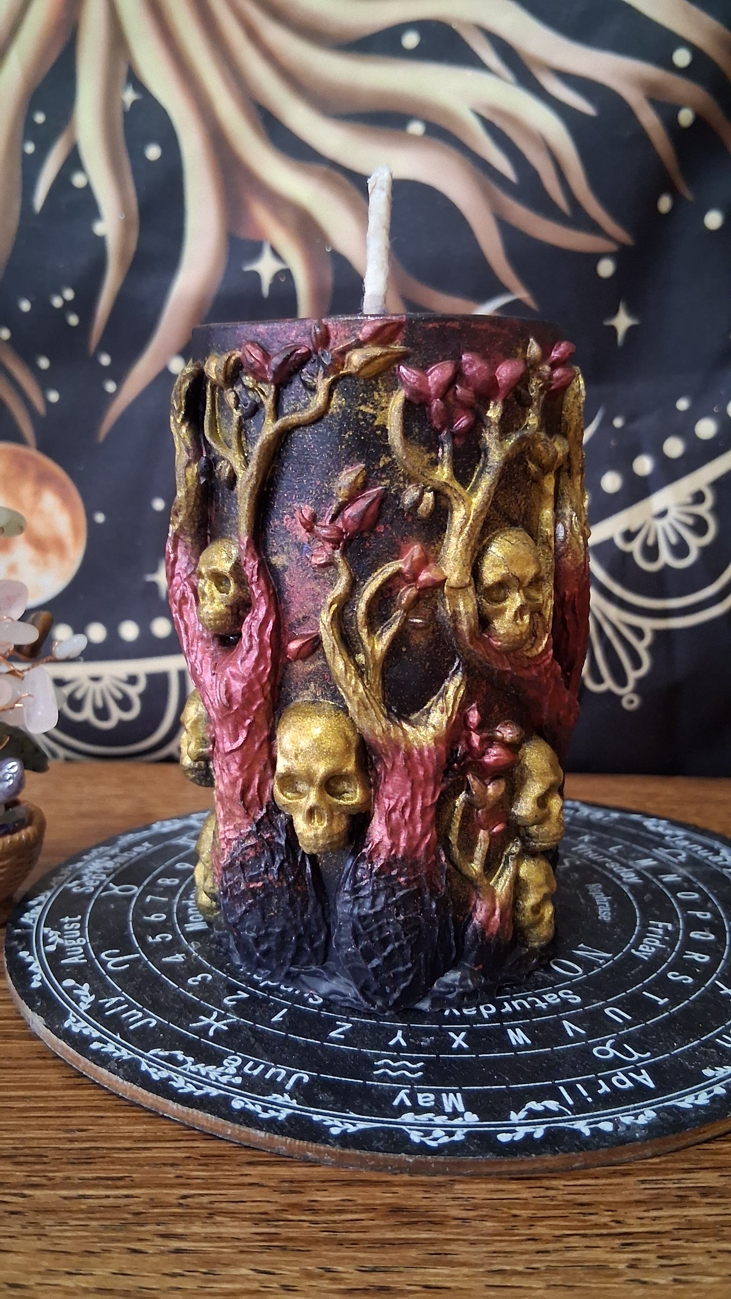 Lilith's Forbidden Fruit Witch Pillar Candles