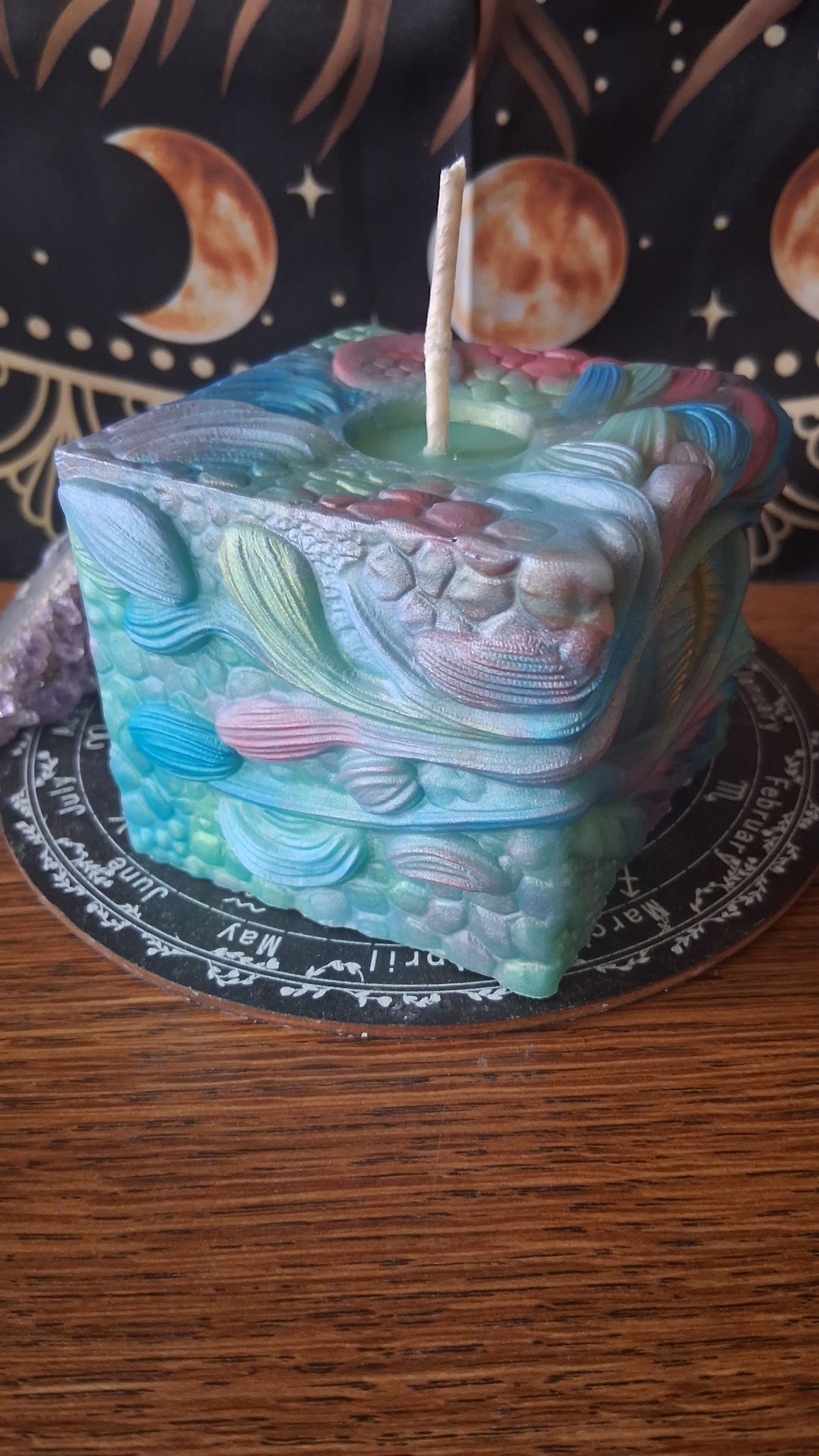 Rainbow Dragon's Gaze Elixir Pillar Candle