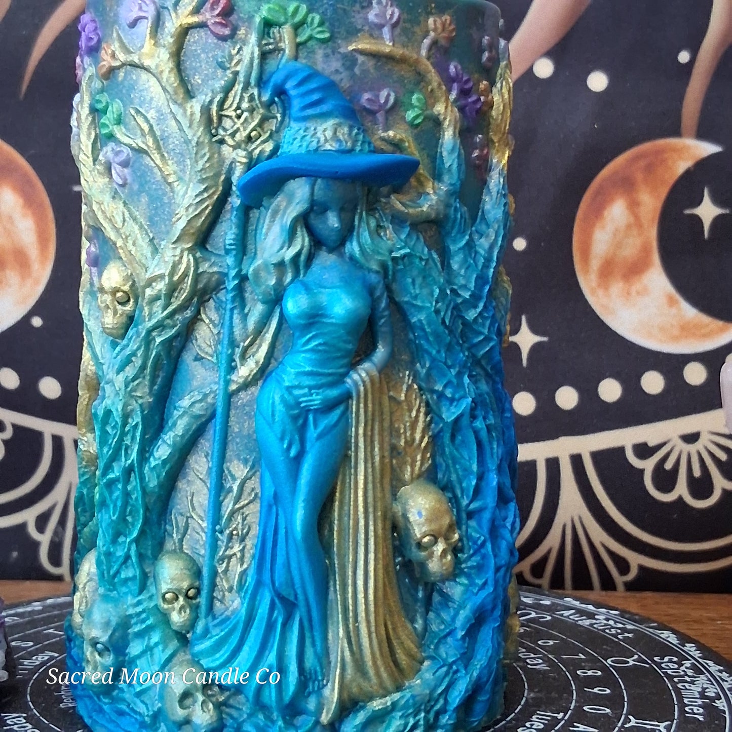 Amphitrite Goddess Witch Pillar Ritual Candle