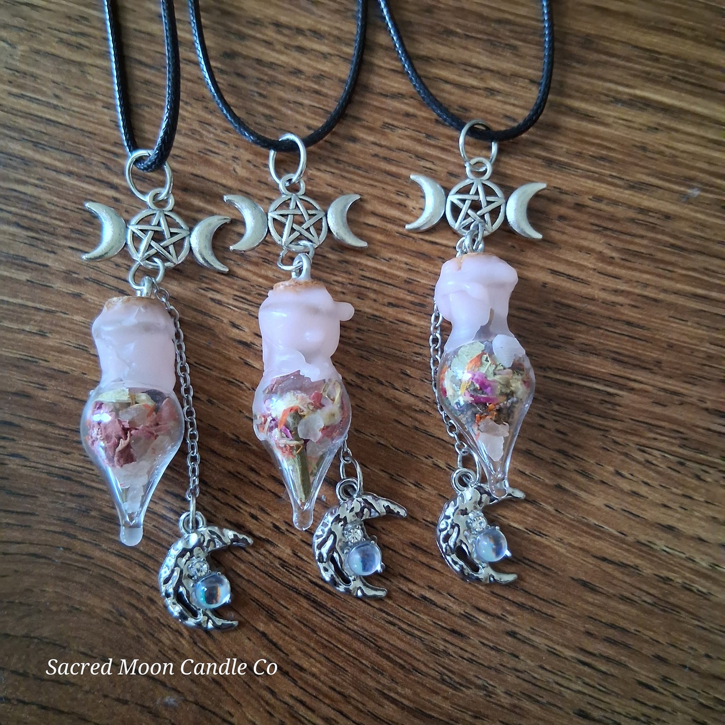 Blossoming Womb Fertility Spell Bottle Necklace