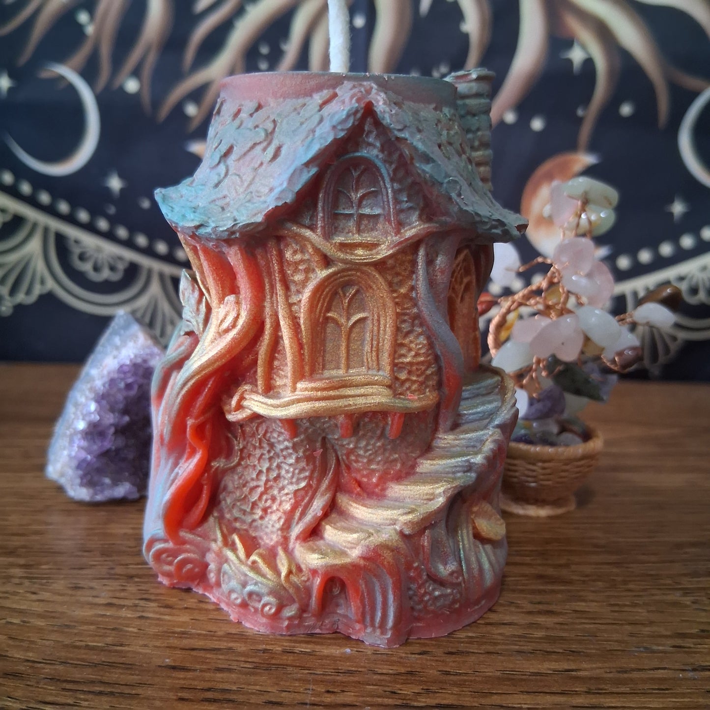 The Fae's Gingerbread Getaway Treehouse Candle