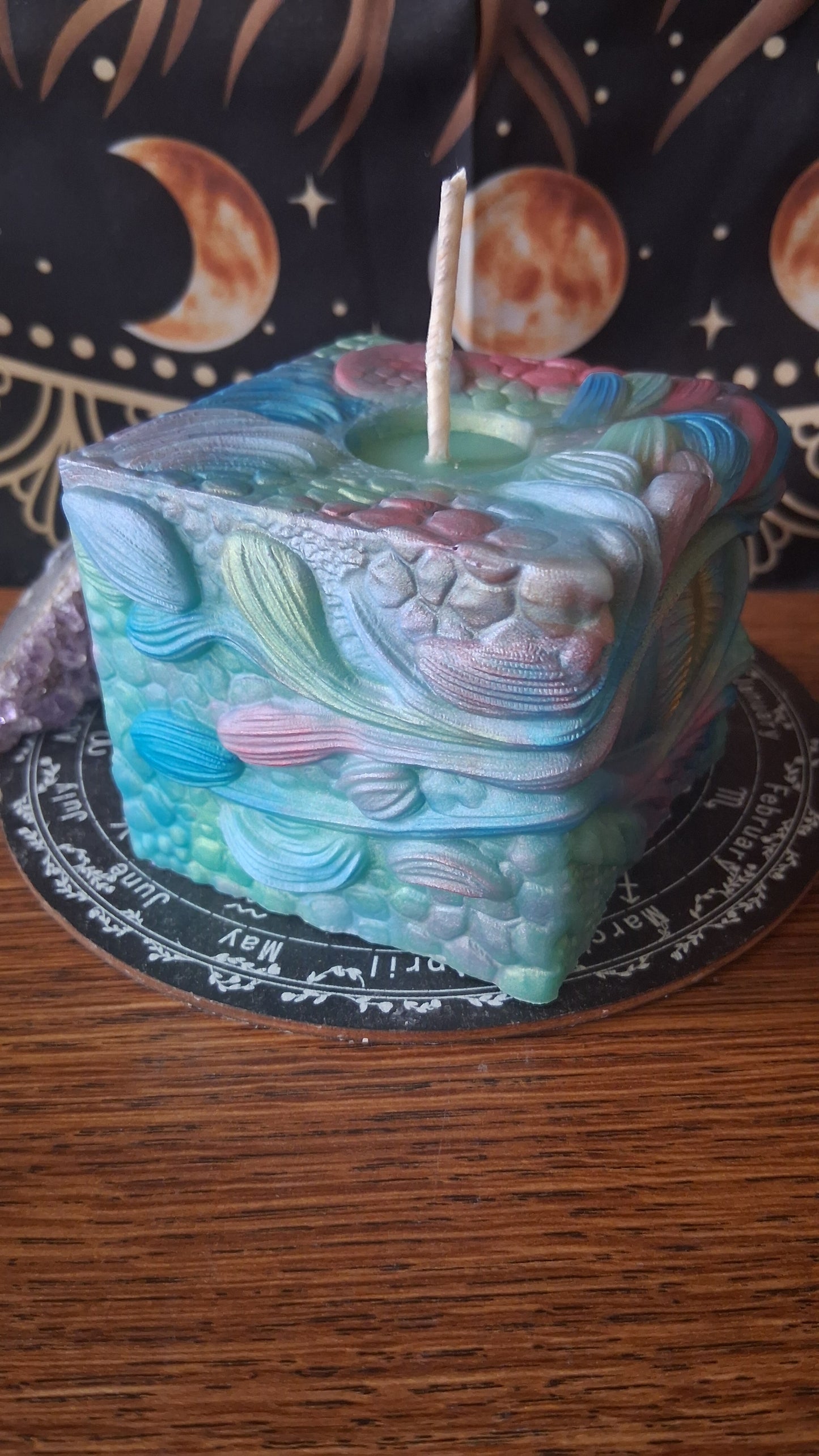 Rainbow Dragon's Gaze Elixir Pillar Candle