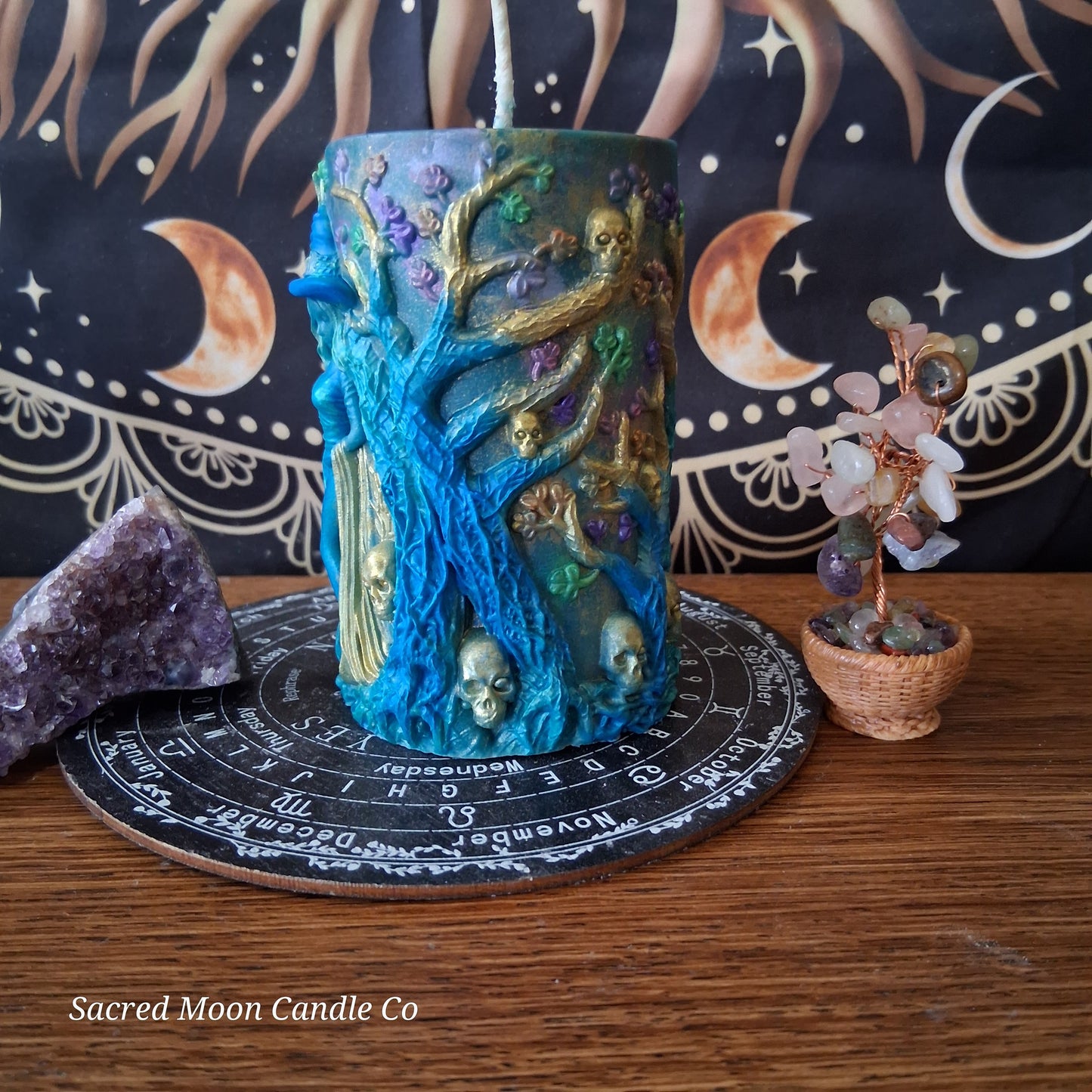 Amphitrite Goddess Witch Pillar Ritual Candle