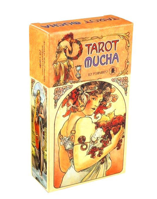 Tarot Mucha tarot and oracle decks for divination by Sacred Moon Candle Co with vintage art design